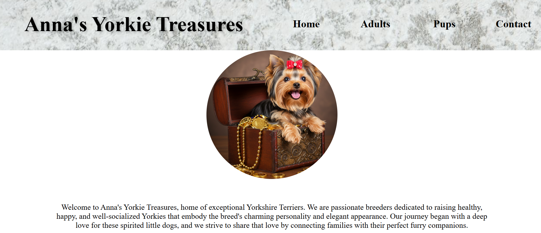 Anna's Yorkie Treasures Website